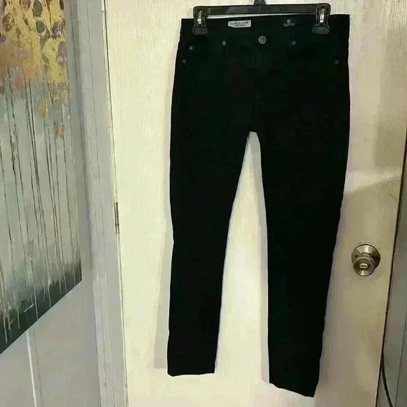 AG Adriano Goldschmeid the Stevie Ankle Slim Straight Leg Jean Black size 27R - Picture 1 of 9